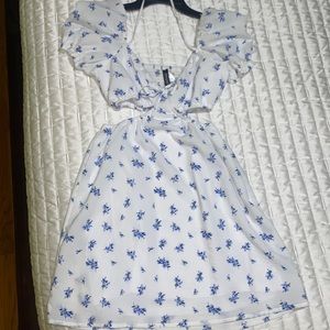 Cute Blue Flower Dress